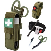 Pochette de survie portable Molle en nylon pour garrot tactique IFAK avec cisaille de traumatologie EMT