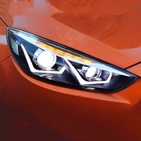 Adecuado para 15-18 Nuevo conjunto de faros delanteros de enfoque LED retroacondicionado Doble U luz de día lente láser señal de giro led