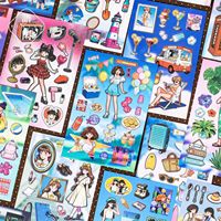 20 Stiker Per Paket Seri Liburan Showa Dekorasi Planner DIY Bergaya Manga Jepang Retro