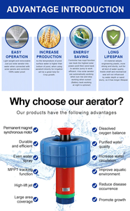 Pompe à eau FULNK FBD-1.1 1,1 kW à haute productivité, aérateur pour étang à crevettes, élevage de poissons, flottant, garantie de 2 ans - Product Image 3