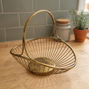 Metal <b>Wire</b> Storage <b>Basket</b> Round minimalist Kitchen Organizer Durable Welded Design - Product Image 6