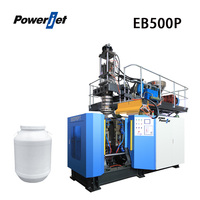 Powerjet d'extrusion hdpe tambour en plastique 5 gallons machine de moulage par soufflage d'extrusion 25L 50L litres
