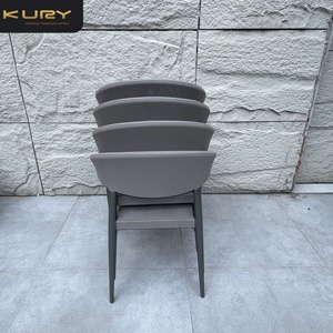 Sedia <span class=keywords><strong>da</strong></span> Pranzo Moderna in Alluminio Portatile per Esterni, Poltrona <span class=keywords><strong>da</strong></span> Giardino con Rete Sintetica Traspirante per Hotel e Uso Commerciale - Product Image 6