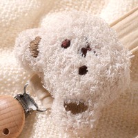 Chaîne de fixation pour sucette bébé à motif dessin animé, avec ruban et attache anti-chute pour l'allaitement