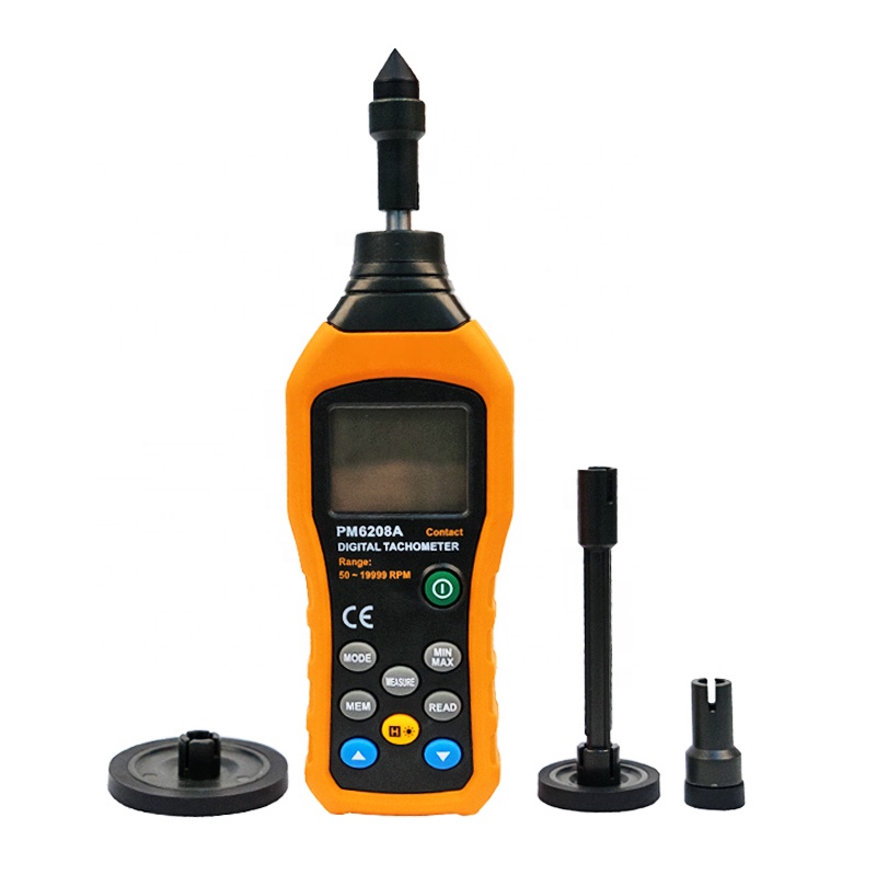 Bostek PM6208A Ручной портативный цифровой тахометр В переменного тока, 50 - 99999 ОБ/мин высокого качества об/мин измеритель скорости для лабораторных испытаний Тахометр