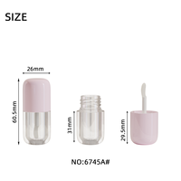Emballage de cosmétiques Jinze prêt à expédier 4.3ml Tube de brillant à lèvres mignon Logo de conception de conteneur de glaçure à lèvres vide pour le maquillage