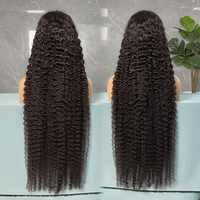 Peluca de Cabello Peruano de 40 Pulgadas de Largo, Peluca de Cabello Brasileño con Ondas Profundas, Sin Pegamento, para Cabello Humano Virgen, 250% de Densidad, Proveedor de Alibaba