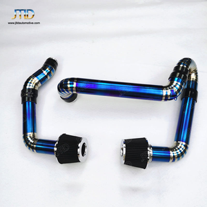 Kits d'admission d'air en alliage de titane JTLD et filtre à haut débit pour moteur BMW S58 G80 M3 G82 M4 G87 M2, montage frontal, argent bleu - Product Image 3