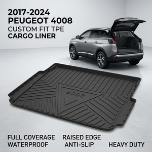 Tapis de <span class=keywords><strong>coffre</strong></span> TPE sur mesure pour Peugeot 4008 (2017-2024) – Tapis de protection imperméable pour le plancher du <span class=keywords><strong>coffre</strong></span> arrière - Product Image 1