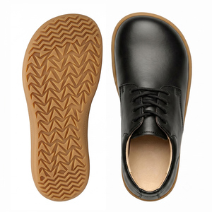 Kids Leather Barefoot School <strong>Shoes</strong> Zero Drop Wide Toe Box Uniform Dress Code Approved Custom Logo OEM Wholesale MOQ <strong>500</strong> - Product Image 2