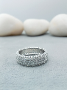 Bague de fiançailles et de mariage tendance pour femme, plaquée or 14 carats, avec diamant de laboratoire, cadeau d'anniversaire - Product Image 1