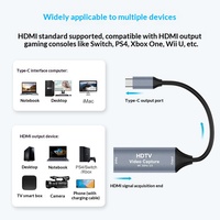 Tarjeta de Captura de Video USB Tipo-C para Transmisión en Vivo de Juegos, Grabación para Switch, STB, Teléfono Móvil, Tableta a Computadora Portátil