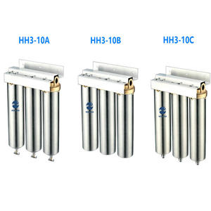 HH3-10A 10 Inch 3 Trappen Waterzuiveraar Roestvrijstalen Waterzuiveringssysteem Drievoudige Filterbehuizing - Product Image 3