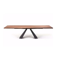 Table à manger classique en bois massif design moderne 4 6 8 10 places Meubles de salle à manger Table de restaurant