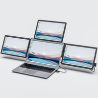 Moniteur portable OEM LOGO 13,3 pouces, double, triple ou quadruple écran, extension d'écran pour ordinateur portable USB Type C, moniteur de jeu pour ordinateur portable