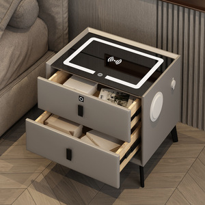<span class=keywords><strong>Table</strong></span> <span class=keywords><strong>de</strong></span> <span class=keywords><strong>chevet</strong></span> intelligente avec chargement sans fil et connectivité Bluetooth - Product Image 1