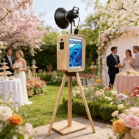 Cabina de Fotos Comercial con Computadora Windows, Soporte para Cámara DSLR, Equipo para Negocios de Alquiler