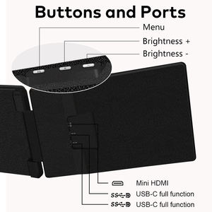 Monitor Portátil IPS de 14 Pulgadas, 1920x1200, 60Hz, Pantalla Dual para Laptop, Negocios, Juegos, USB C, Extensor de Laptop - Product Image 5