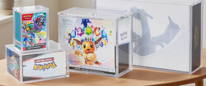 Boîte de booster Pokémon en acrylique magnétique personnalisée avec bordure dégradée, résistante aux UV, couvercles magnétiques polis, boîte de booster anglaise - Product Image 5