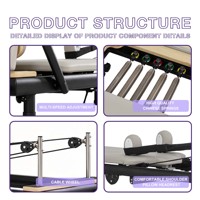 Machine de Pilates pliable avec cadre métallique pour la remise en forme à domicile, l'entraînement en studio, les exercices du corps entier et un rangement facile