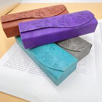 Étui rigide en cuir PU 2026 pour lunettes optiques avec cadre en fer et marqueur de référence fixe, étui à lunettes de soleil pour montures