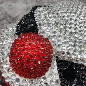 Hongliang New spirito pauroso di Halloween pauroso maschera di strass <span class=keywords><strong>Full</strong></span> <span class=keywords><strong>Face</strong></span> w denti raccapriccianti diamanti neri produttore di maschere per feste Horror - Product Image 5