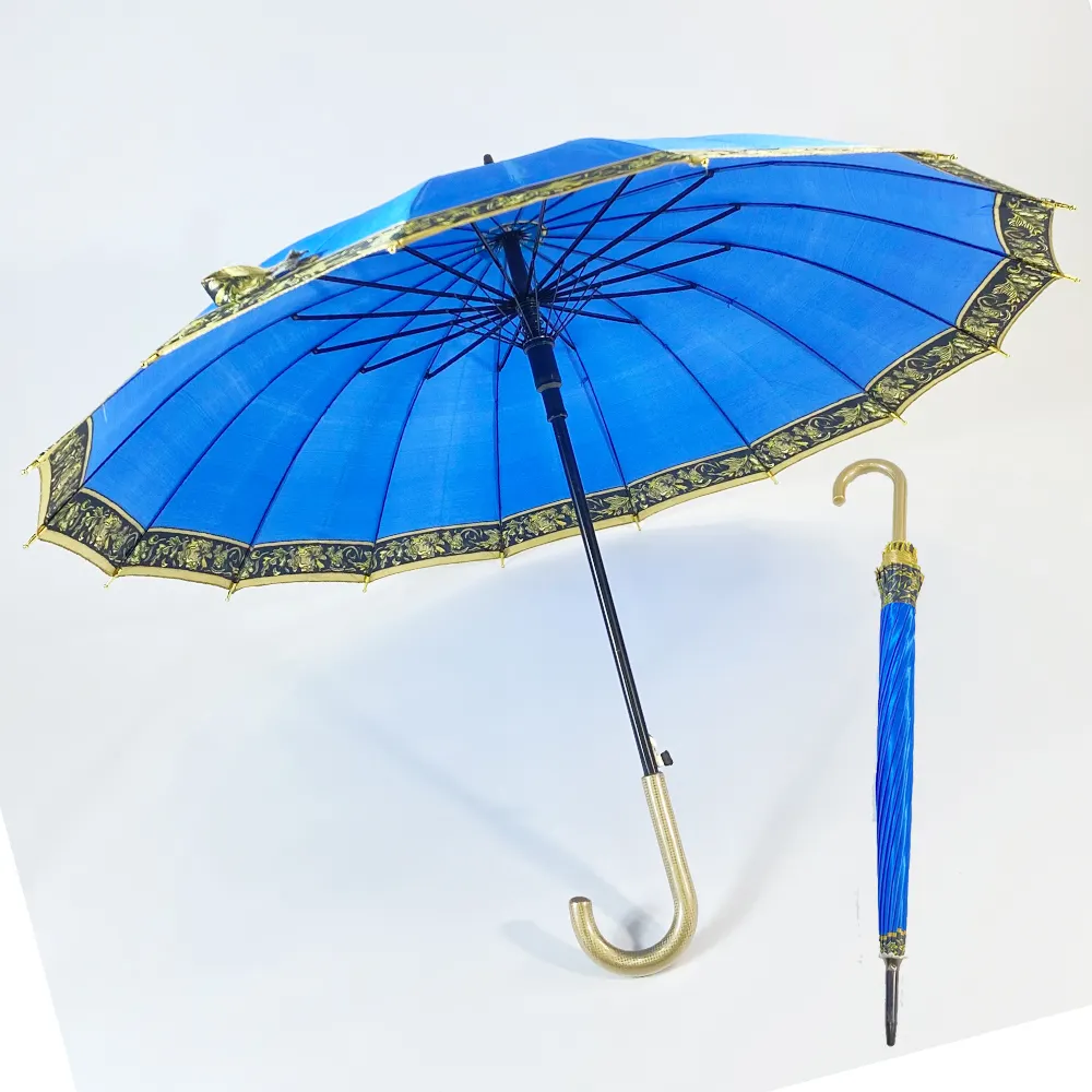 Ovida guarda-chuvas de tecido cetim, áfrica, índia, favorito, 16 borlas, clássico, regular, automático