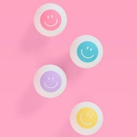 Jeu de Tennis de Table Joyeux Pastel Décorations de Fête d'Anniversaire 40mm Arc-en-Ciel Fun Bachelorette Pong Jeu Smiley Pong Balls