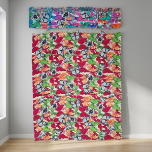 Vestido Largo Estampado Floral con Patrón de Mariposas y Hojas, Corte Regular, para Uso en Exteriores, Verano, Tejido de Rayón Transpirable - Product Image 4