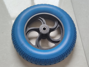 <span class=keywords><strong>Rueda</strong></span> Sólida Azul de 14 Pulgadas Resistente a Pinchazos, Tamaño 3.25-8, Diámetro del <span class=keywords><strong>Eje</strong></span> de 16 mm, para <span class=keywords><strong>Carretilla</strong></span> de Trabajo Pesado - Product Image 4