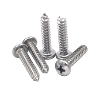 Sekrup Self Tapping Kepala Pan Baja Karbon Berlapis Seng Baja Tahan Karat ISO7049