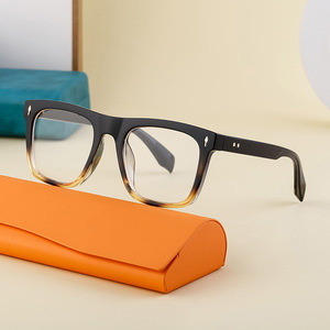 Nueva venta de moda <span class=keywords><strong>Retro</strong></span> mujeres Anti luz azul gafas ópticas diseñador personalizado de alta calidad hombres negro marco cuadrado gafas - Product Image 5