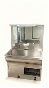 Novo Lavabo Cirúrgico com Pedal para Mãos em Aço Inoxidável 304 para Hospital - Product Image 2