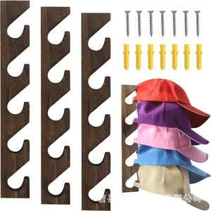 Wall Mounted Hat Rack <b>Baseball</b> <b>Cap</b> Display Organizer 3 Tier <b>Storage</b> For Entryway Bedroom Living Room - Product Image 3