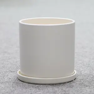 Vaso de flores branco fosco de alta qualidade 010C-MW