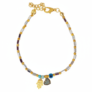 Bracelet en perles de style œil maléfique - Product Image 2