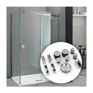 Hotel Bathroom Manufacturer Stainless Steel 304 Chrome Sliding <b>Shower</b> Glass Kits System <b>Accessories</b> - Product Image 1
