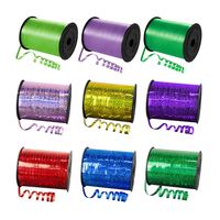 5 mm 100 Yards 500 Yards holographique arc-en-ciel polypropylène ruban à friser pour la fête de noël ballons d'emballage cadeau