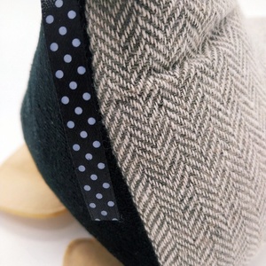 Funny Grey Herringbone Fabric Stuffed Sand Bag Decorative <strong>Duck</strong> Animal <strong>Door</strong> <strong>Stop</strong> for Home Decoration - Product Image 5