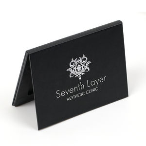 Luxury Black Bank Credit Gift Cards Package Membership Card Gift Box With Gold Foil Logo