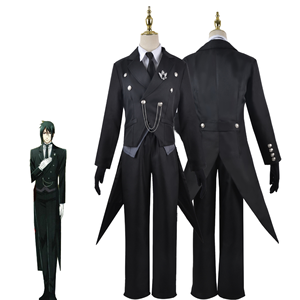 Set Cosplay <span class=keywords><strong>Black</strong></span> <span class=keywords><strong>Butler</strong></span> Chen, Costume Giapponese per Carnevale, Uniforme da Festa con Coda a Coda di Rondine - Product Image 3