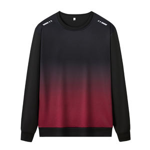 Logo personnalisé automne 2025 nouvelle tendance sportive de loisirs progressive pour hommes est polyvalente et belle avec col rond et manches longues - Product Image 2