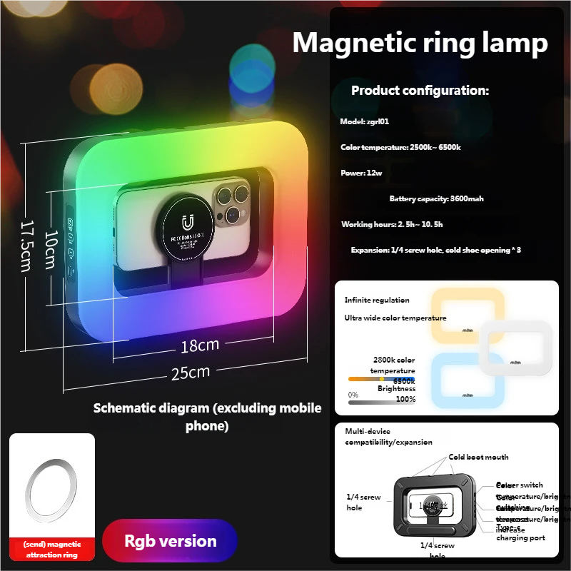 Photographic Lighting Rgb Adjustable Color Temperature Video and ...