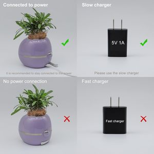 Pot de fleurs intelligent Mimi pour la maison moderne, avec capteur IA, interaction faciale, application, animal de compagnie numérique, auto-arrosage, petit pot de fleurs - Product Image 2