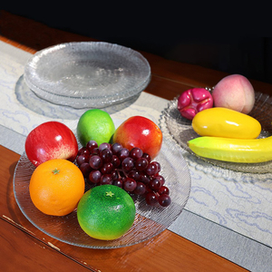 Plato de Vidrio Transparente Ecológico Hecho a Mano para Aperitivos, Bandeja de Frutas para el Hogar, Plato para Café de Oficina, Plato para Guardar Nueces, Semillas de Girasol - Product Image 1