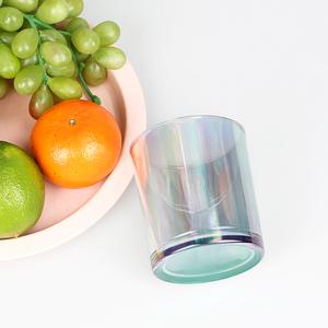 Vaso de Agua Redondo de Vidrio de 300 ml con Recubrimiento UV Arcoíris para Beber - Product Image 3