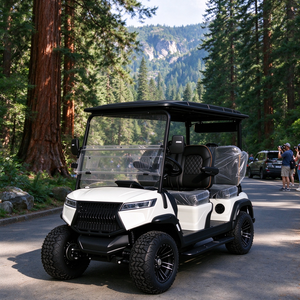 Carrito de Golf Elevado de 4 Plazas para Turismo, Carrito de Golf Eléctrico con Altavoz Integrado para Recorridos en Zonas Escénicas Forestales - Product Image 1