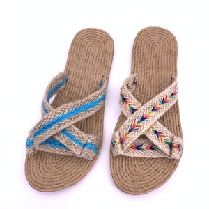 Alla moda di Estate <span class=keywords><strong>Sandali</strong></span> delle Donne Piane <span class=keywords><strong>con</strong></span> <span class=keywords><strong>Corda</strong></span> di Canapa Superiore - Product Image 6
