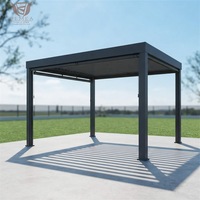 Pergola en aluminium durable DEMEA pour l'extérieur avec structure résistante au vent et robuste