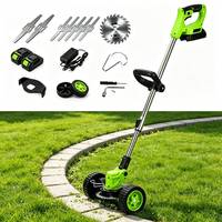 Débroussailleuse sans fil à roues Vertak-A 20V pour jardin, coupe-herbe, désherbeur, lame oscillante en plastique et métal, coupe-bordures à fil